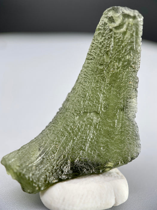 Raw moldavite specimen, authentic tektite 2.512 grams available at sanctuaryofstones.com