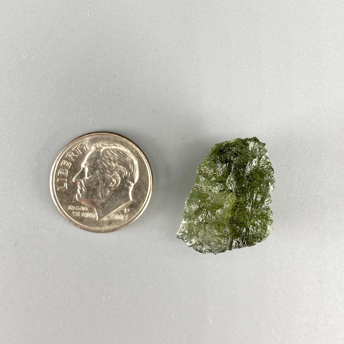 Raw moldavite tektite specimen, 2.697 grams, authentic Czech moldavite available at sanctuaryofstones.com