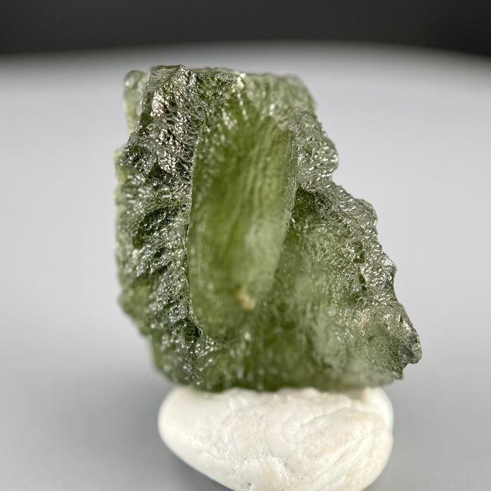 Raw moldavite tektite specimen, 2.697 grams, authentic Czech moldavite available at sanctuaryofstones.com