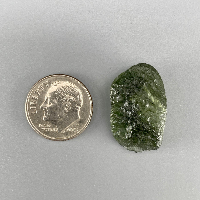 Raw moldavite specimen, authentic moldavite tektite, 2.741 grams available at sanctuaryofstones.com
