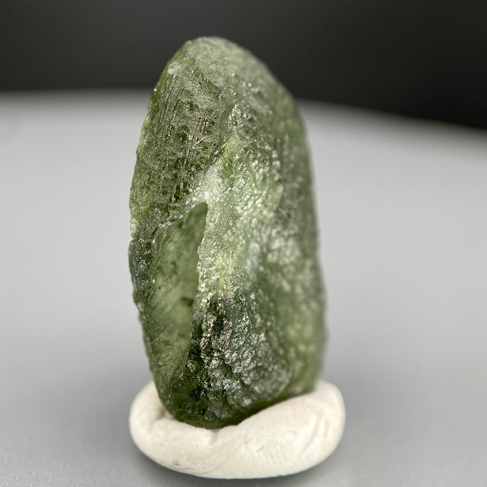 Raw moldavite specimen, authentic moldavite tektite, 2.741 grams available at sanctuaryofstones.com