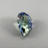 untreated peacock tanzanite pear cut gemstone, 1.88 carats, trichroic color phenomenon with blue, violet, fern-green colors, from sanctuary of stones dot com, image 6