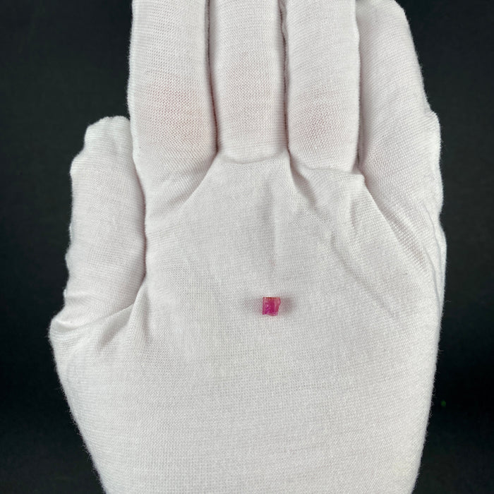 extremely rare red beryl (bixbite) crystal raspberry red hexagonal crystal of 0.58 carats available at sanctuaryofstones.com