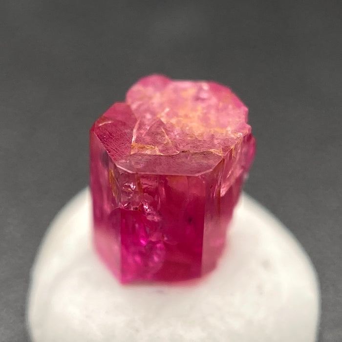 extremely rare red beryl (bixbite) crystal raspberry red hexagonal crystal of 0.58 carats available at sanctuaryofstones.com