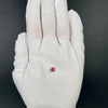 Extremely rare red beryl crystal 0.59 carats, broken crystal shape, raspberry red color great translucency, available at sanctuaryofstones.com