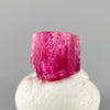 Extremely rare red beryl crystal 0.71 carats, hexagonal shape, raspberry red color great translucency, available at sanctuaryofstones.com