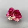 Extremely rare red beryl twin crystal 2.22 carats, hexagonal shape twins, raspberry red color great translucency, available at sanctuaryofstones.com