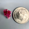 Extremely rare red beryl twin crystal 2.22 carats, hexagonal shape twins, raspberry red color great translucency, available at sanctuaryofstones.com