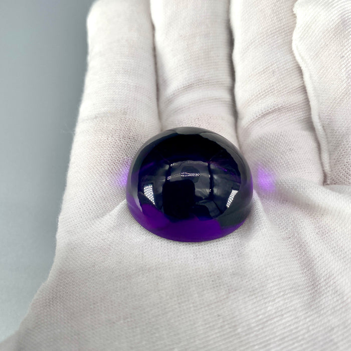 66.40 ct. XL Rwandan Amethyst Round Cabochon