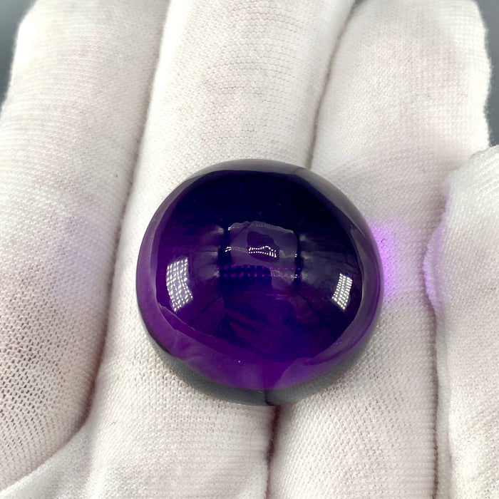 66.40 ct. XL Rwandan Amethyst Round Cabochon