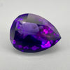 extra large rwandan amethyst pear cut gemstone unheated untreated 17.45 carats sanctuary of stones dot com
