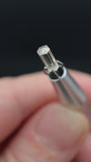 0.55 carat Burmese phenakite drill bit crystal for sale, glass clear, natural termination available at sanctuaryofstones.com video