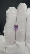2.40 ct. Kunzite from afghanistan, elongated cushion cut, VVS clarity, untreated, available on sanctuaryofstones.com sanctuary of stones dot com, video