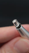 0.49 carat Burmese phenakite drill bit crystal for sale, glass clear, natural termination available at sanctuaryofstones.com video