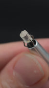 0.47 carat Burmese phenakite drill bit crystal for sale, glass clear, natural termination available at sanctuaryofstones.com video