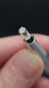 0.54 carat Burmese phenakite drill bit crystal for sale, glass clear, natural termination available at sanctuaryofstones.com video