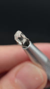 0.73 carat Burmese phenakite drill bit crystal for sale, glass clear, natural termination available at sanctuaryofstones.com video