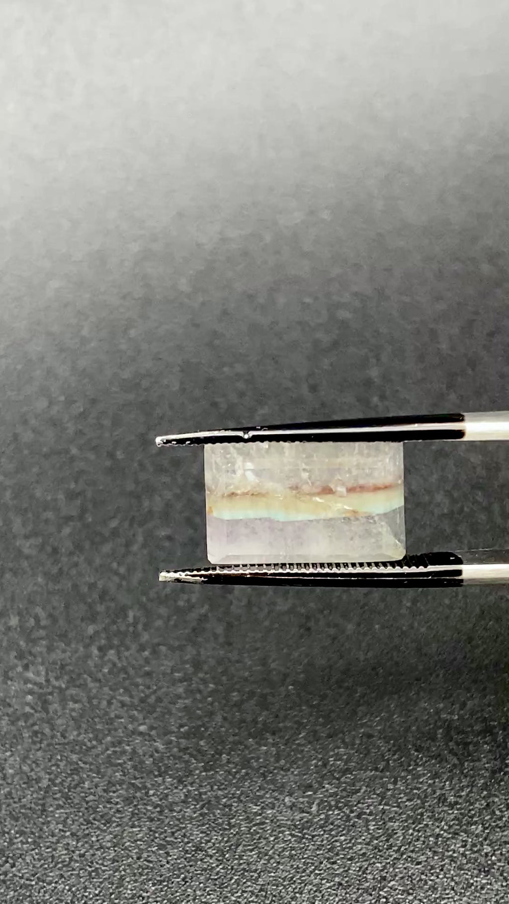 Gilalite in quartz, also known as Medusa Quartz, fancy rectangle cabochon 5.10 carats available on sanctuary of stones dot com