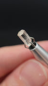 0.87 carat Burmese phenakite drill bit crystal for sale, glass clear, natural termination available at sanctuaryofstones.com video