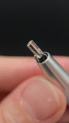 0.23 carat Burmese phenakite drill bit crystal for sale, glass clear, natural termination available at sanctuaryofstones.com video