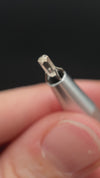 0.24 carat Burmese phenakite drill bit crystal for sale, glass clear, natural termination available at sanctuaryofstones.com video