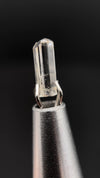 0.57 carat Burmese phenakite drill bit crystal for sale, glass clear, natural termination available at sanctuaryofstones.com video