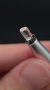 0.50 carat Burmese phenakite drill bit crystal for sale, glass clear, natural termination available at sanctuaryofstones.com video