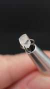 0.56 carat Burmese phenakite drill bit crystal for sale, glass clear, natural termination available at sanctuaryofstones.com video