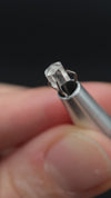 0.48 carat Burmese phenakite drill bit crystal for sale, glass clear, natural termination available at sanctuaryofstones.com video