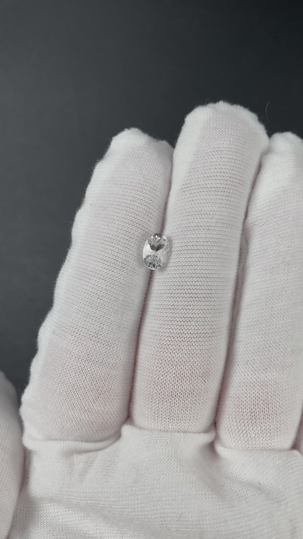 Colorless Brazilian phenakite oval gemstone, 0.88 carats, VVS clarity available at sanctuaryofstones.com