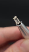0.415 carat Burmese phenakite drill bit crystal for sale, glass clear, natural termination available at sanctuaryofstones.com video