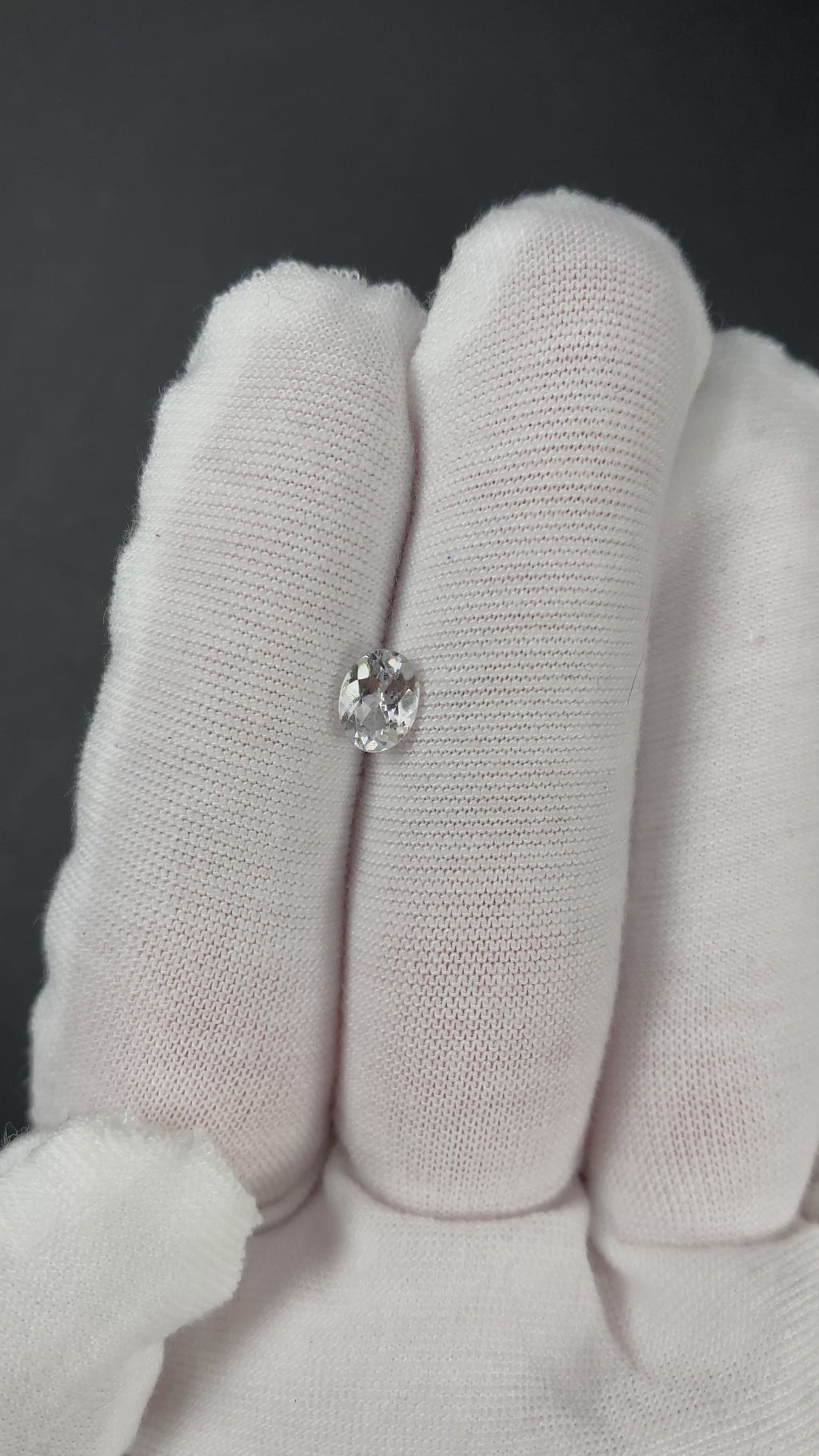 colorless Brazilian phenakite oval cut gemstone, 0.735 carats available at sanctuaryofstones.com