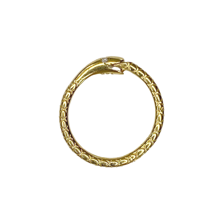 14k Yellow Gold Ouroboros Charm Holder Clasp