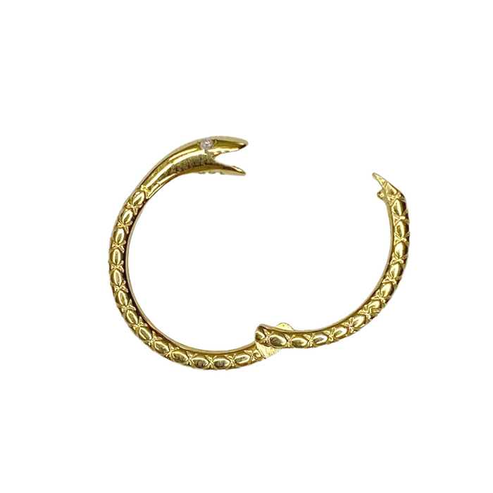 14k Yellow Gold Ouroboros Charm Holder Clasp